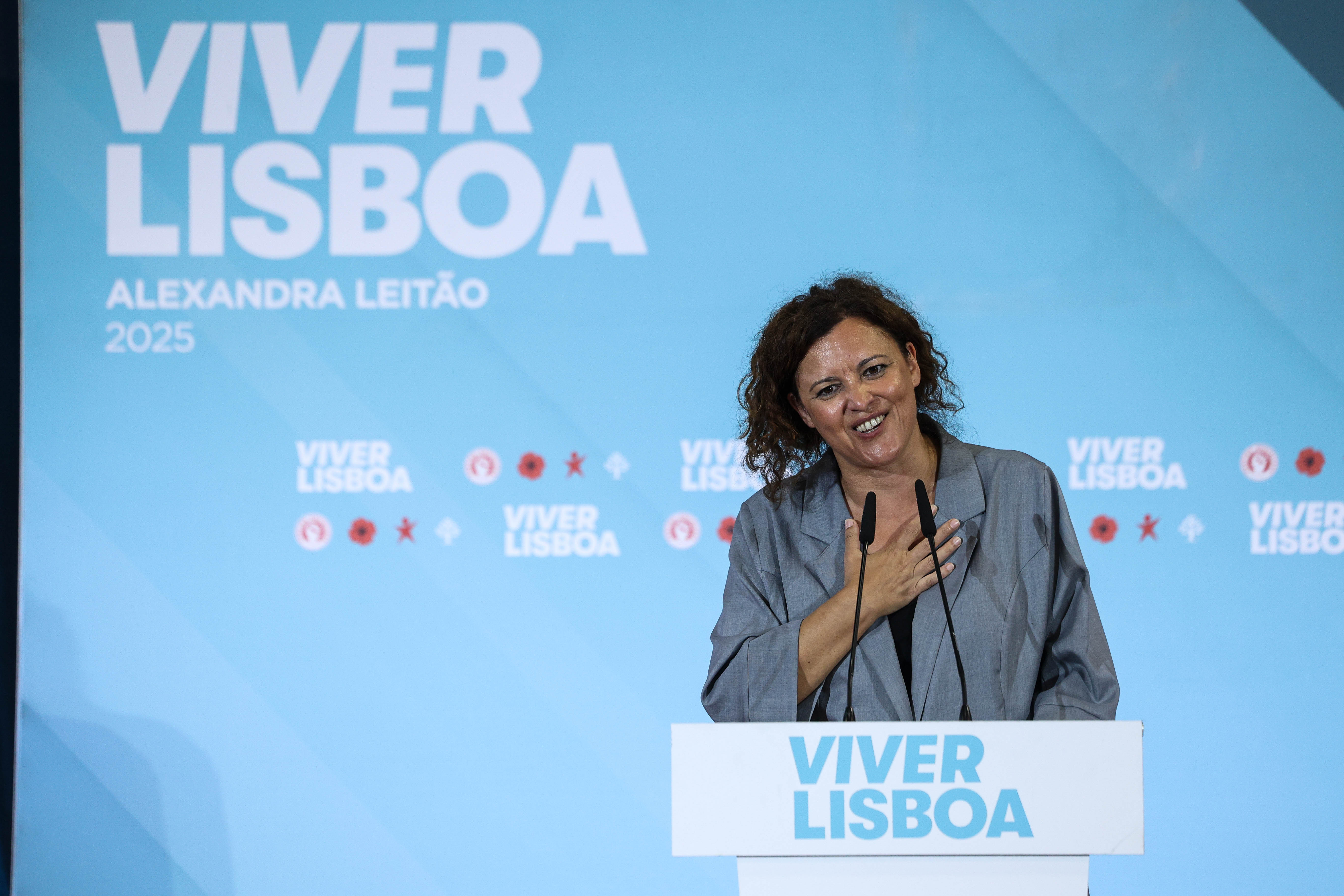 Marisa Matias no jantar-comício da coligação Viver Lisboa.
