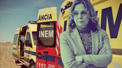 Ana Paula Martins e ambulâncias do INEM