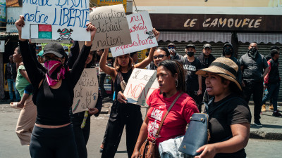 Manifestação da "Gen Z" em Madagáscar.