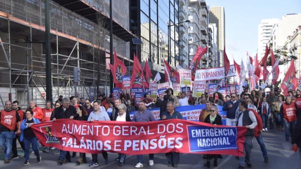 CGTP em manifestação. Foto da CGTP.