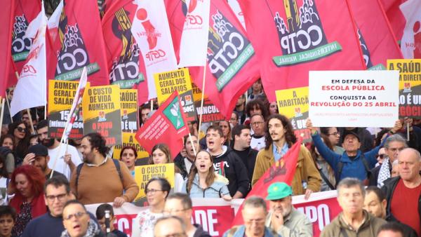 CGTP em manifestação. Foto da CGTP.
