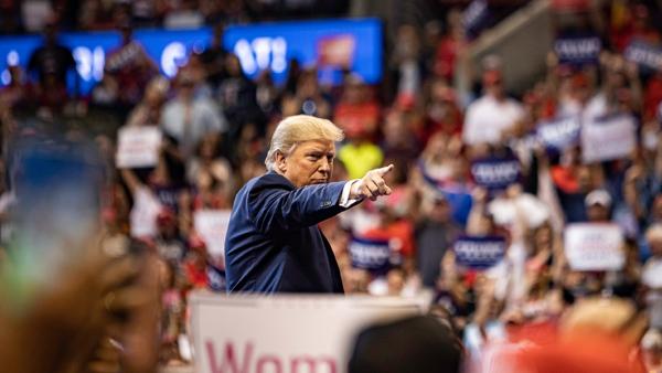 Donald Trump num comício