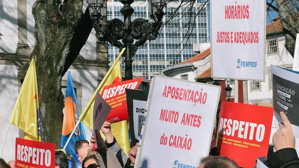 Manifestação de professores em Viseu