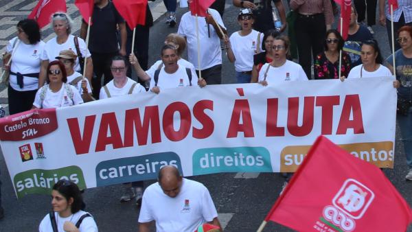 Manifestação de trabalhadores da função pública