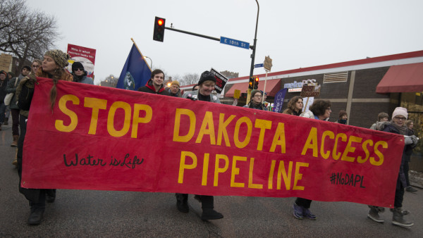 Protesto contra o oleaduto do Dakota.