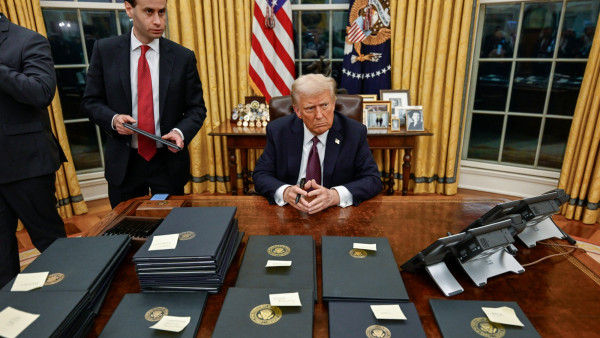 Donald Trump na Casa Branca.