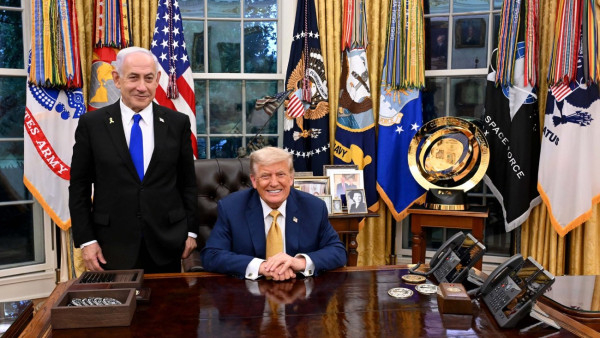 Netanyahu e Trump na Casa Branca