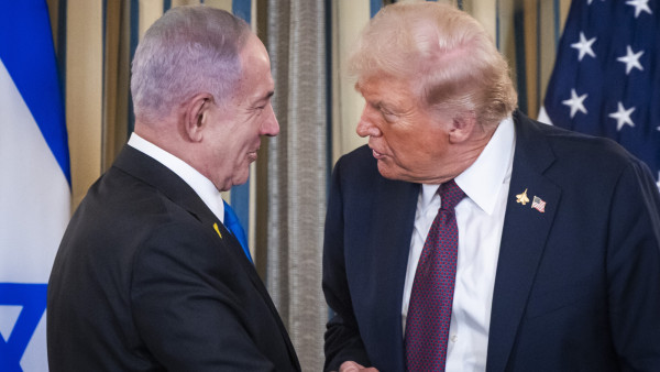 Trump e Netanyahu na Casa Branca.