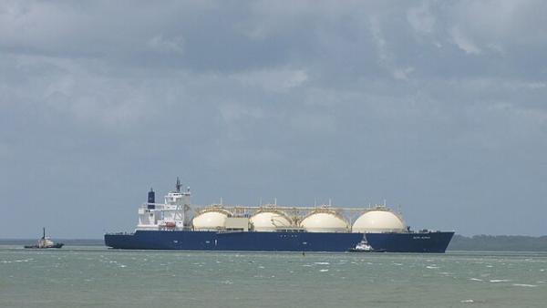 Navio de transporte de GNL.