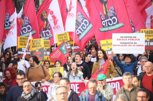 CGTP em manifestação. Foto da CGTP.