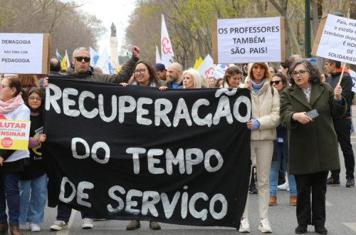 Manifestação para a recuperação de tempo de serviço dos professores