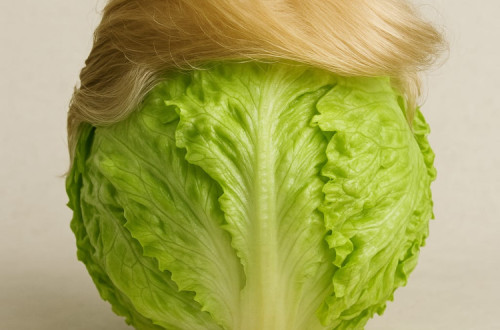 Montagem: Trump alface