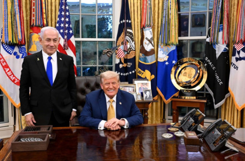 Netanyahu e Trump na Casa Branca