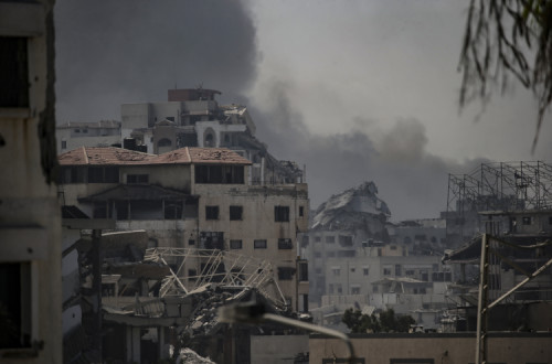 Resultado de um ataque aéreo em Gaza.