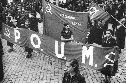 Desfile do Secretariado Feminino do POUM no 19º aniversário da Revolução de Outubro, 1936