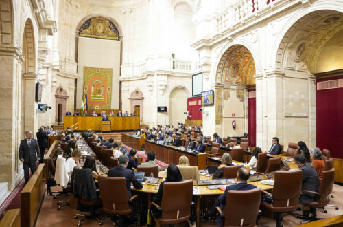 Debate sobre saúde no parlamento regional andaluz.