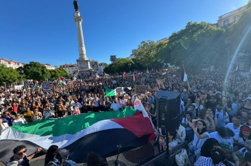 Manifestação pela Palestina este sábado em Lisboa.